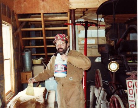 Brent works on lumber