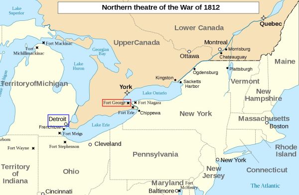 Map of Upper Canada 1812