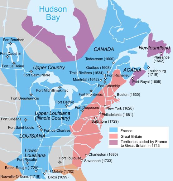 Map of North America 1750