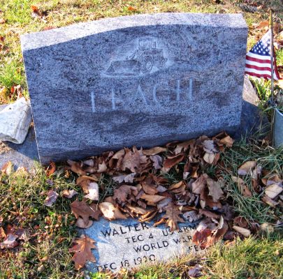 gravestone with tractor