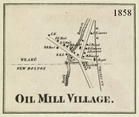 Oil Mill village map 1858