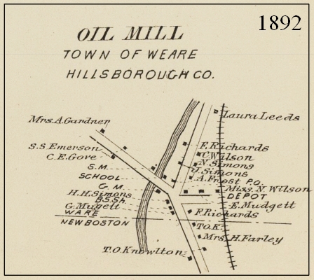 Oil Mill village map 1892